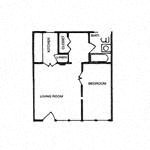 a black and white diagram of a floor plan